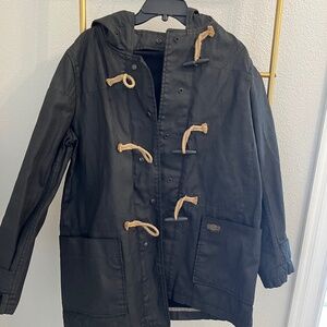 1967 Vintage Ralph Lauren Denim and Supply Raincoat Duffle Navy Blue Large Rare!